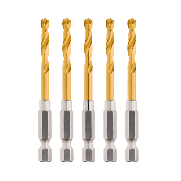 5 Pack 4.2mm SHOCKWAVE™ Red Helix Titanium Drill Bit 48894909 by Milwaukee
