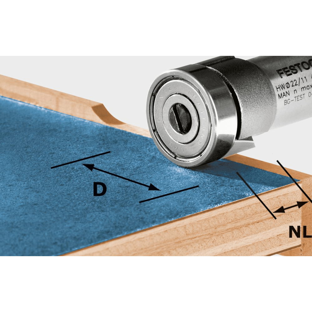 Edge Trimming Cutter HW D22-KLS NL8 OFK (490565) by Festool