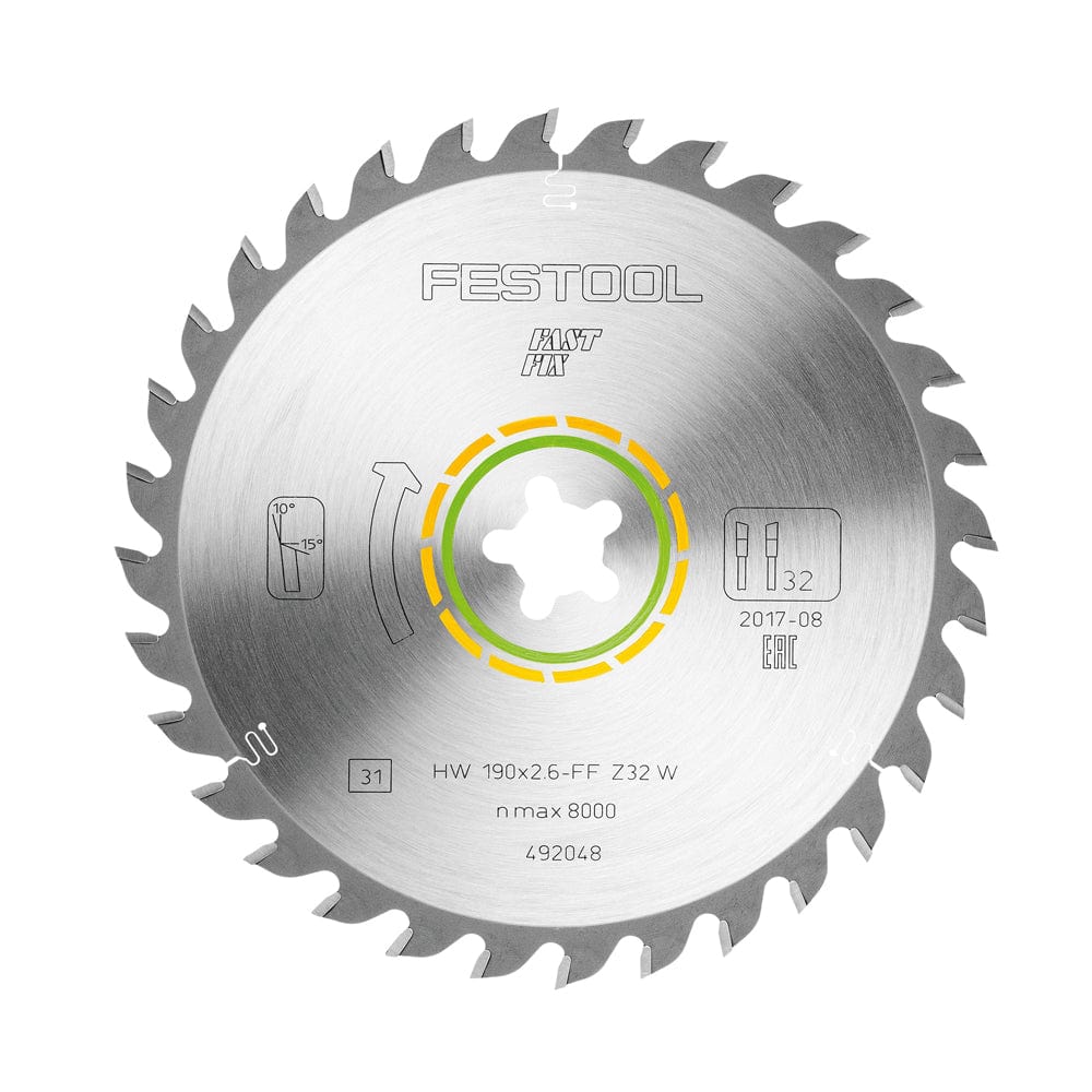 190mm x 2.6mm x 32T Universal Saw Blade 492048 by Festool