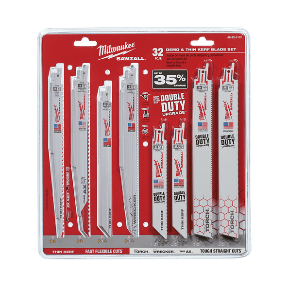 32Pce SAWZALL™ Demo & Thin Kerf Blades 49221132 by Milwaukee
