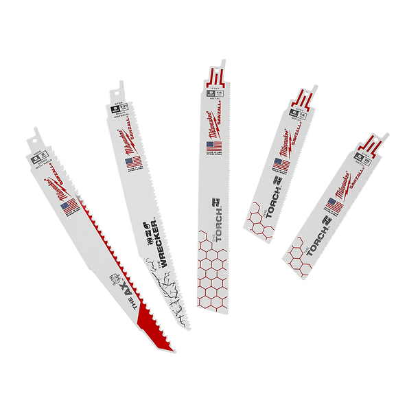 5Pce Sawzall Blade Recipro Demolition Kit 49222205 by Milwaukee