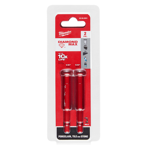 2Pce DIAMOND MAX 6MM Diamond Grit Hole Saw Set 49560501 by Milwaukee