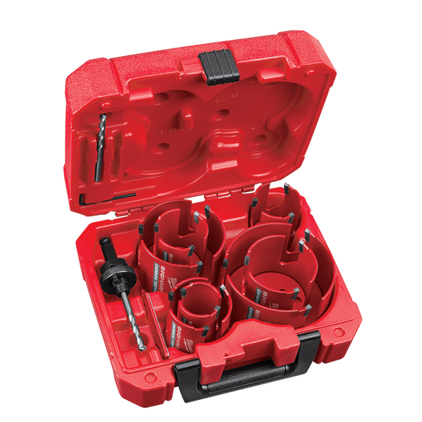 10Pce BIG HAWG™ with Carbide Teeth Hole Saw Kit 49569298 by Milwaukee