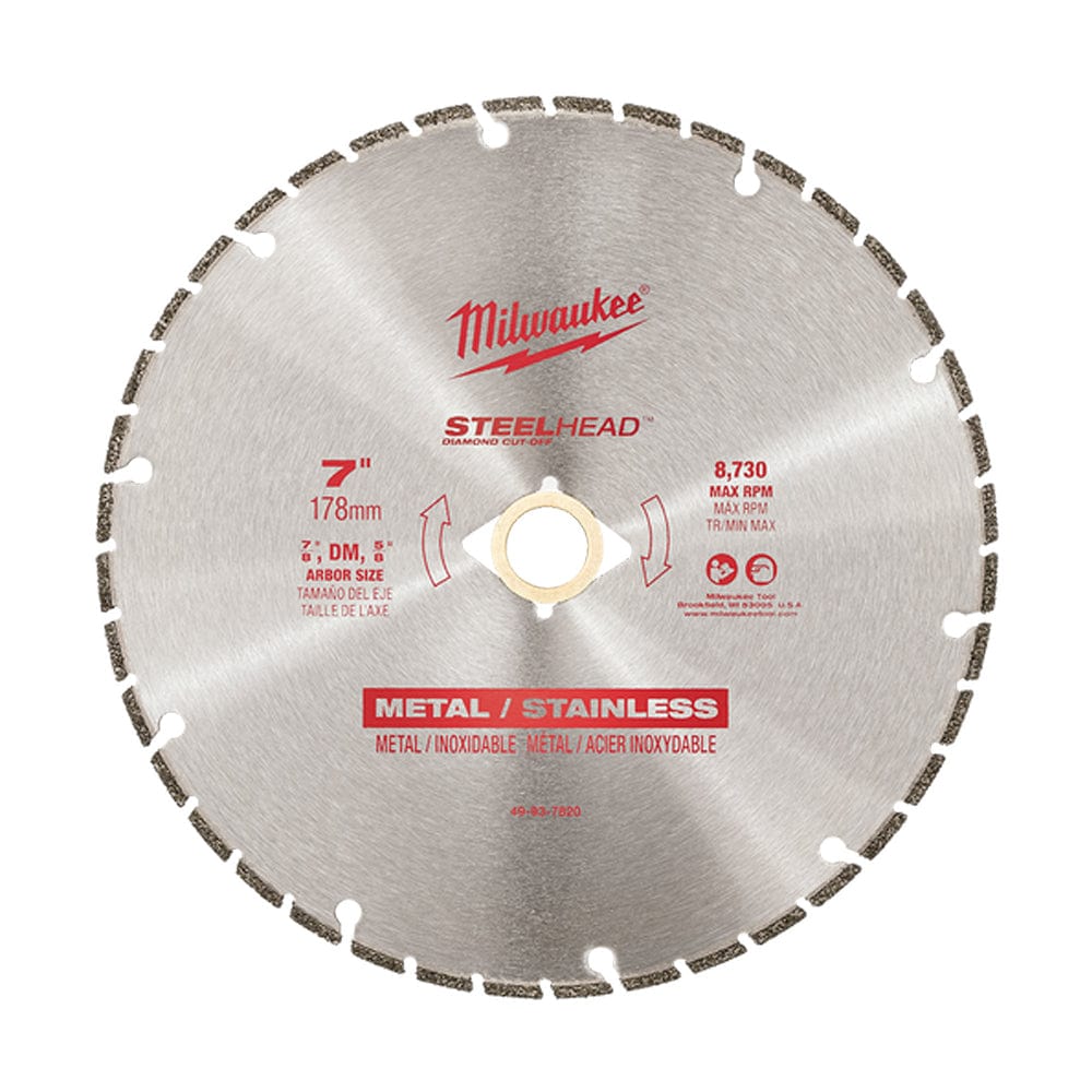 178mm (7") SteelHead Diamond Chop / Cut-Off Saw Blade 49937820 By Milwaukee
