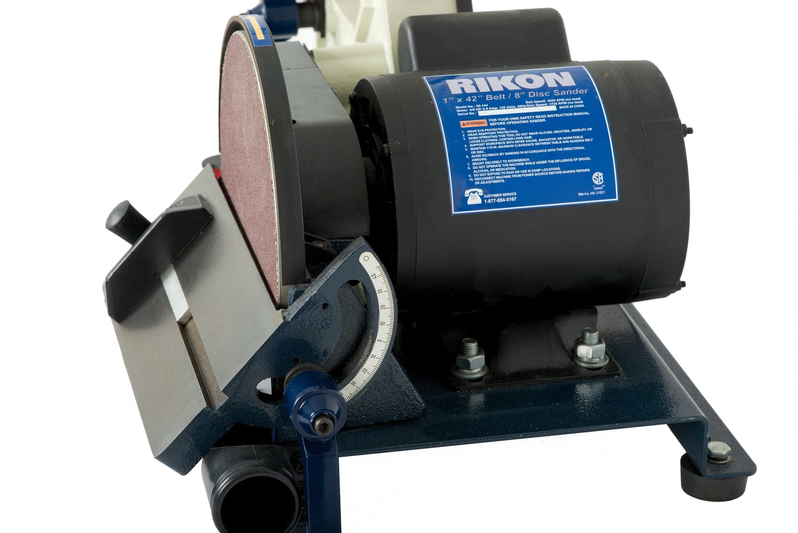 Rikon 25mm (1") x 1067mm (42") Belt & 200mm (8") Disc Sander 50-144