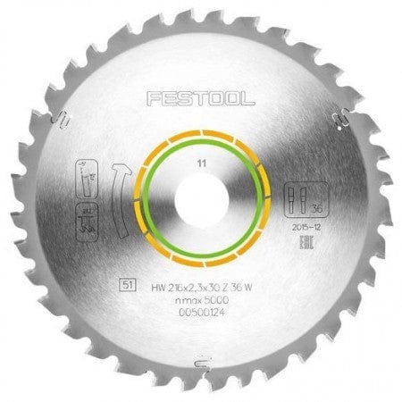 Universal Saw Blade 216mm x 2.3 x 30mm x 36T 500124 by Festool