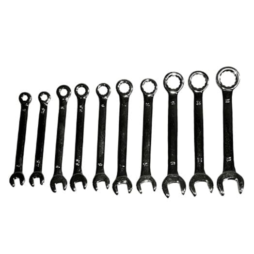 10Pce Metric Mini Combination Wrench Set 5594 by T&E Tools
