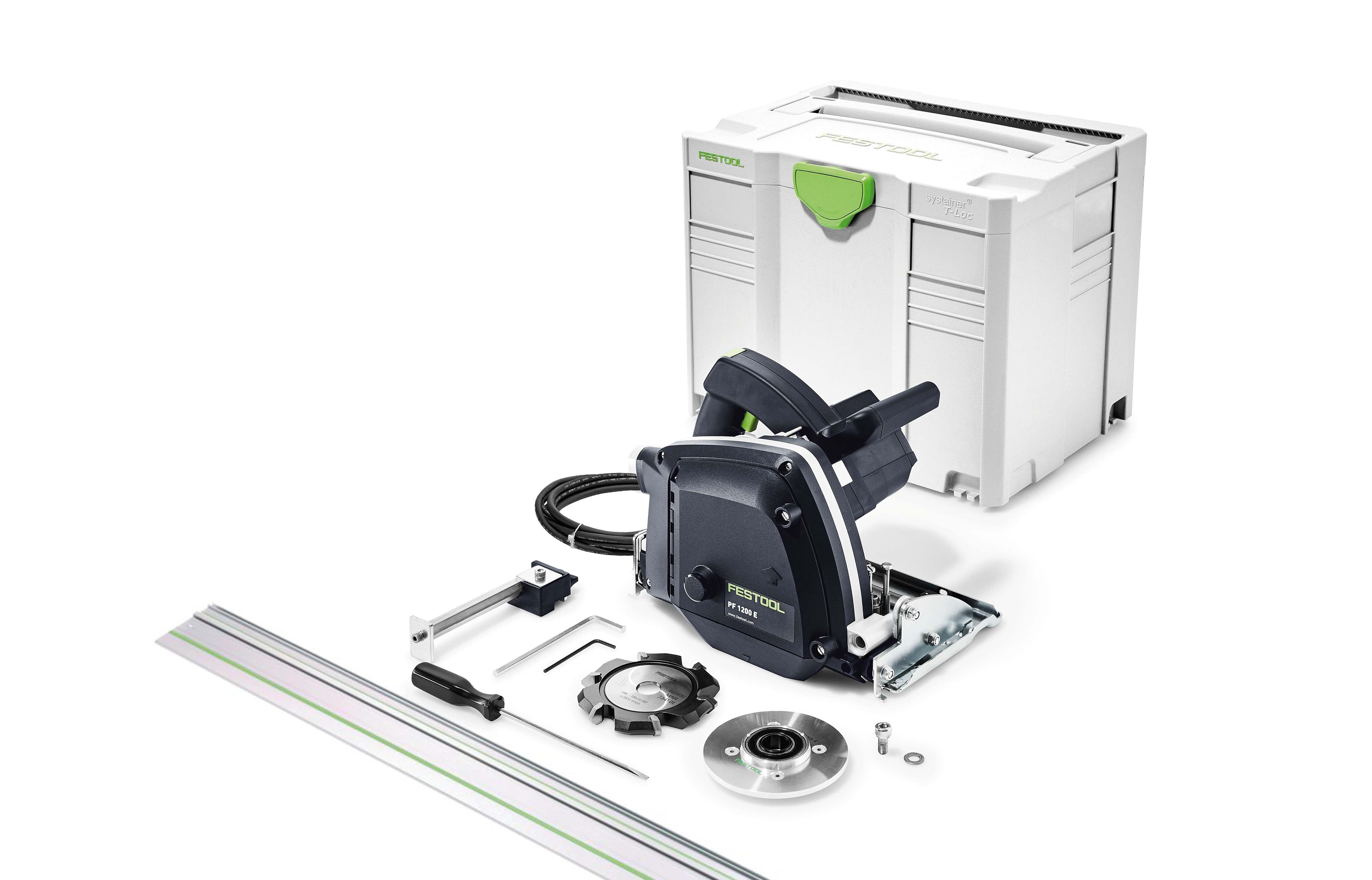 Aluminium Milling Machine in Systainer with 1400mm Guide Rail PF 1200 E-Plus FS (575003) by Festool