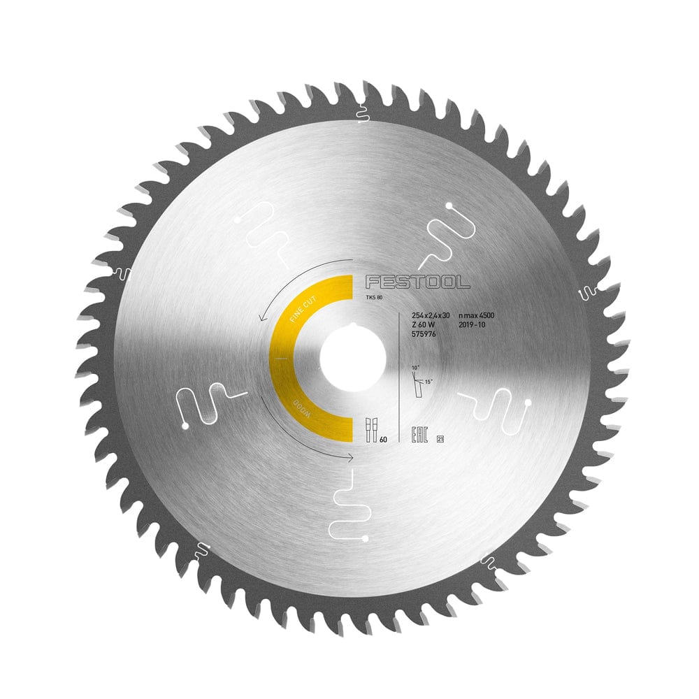 254mm x 2.4mm x 60T Fine Tooth Saw Blade 575976 by Festool