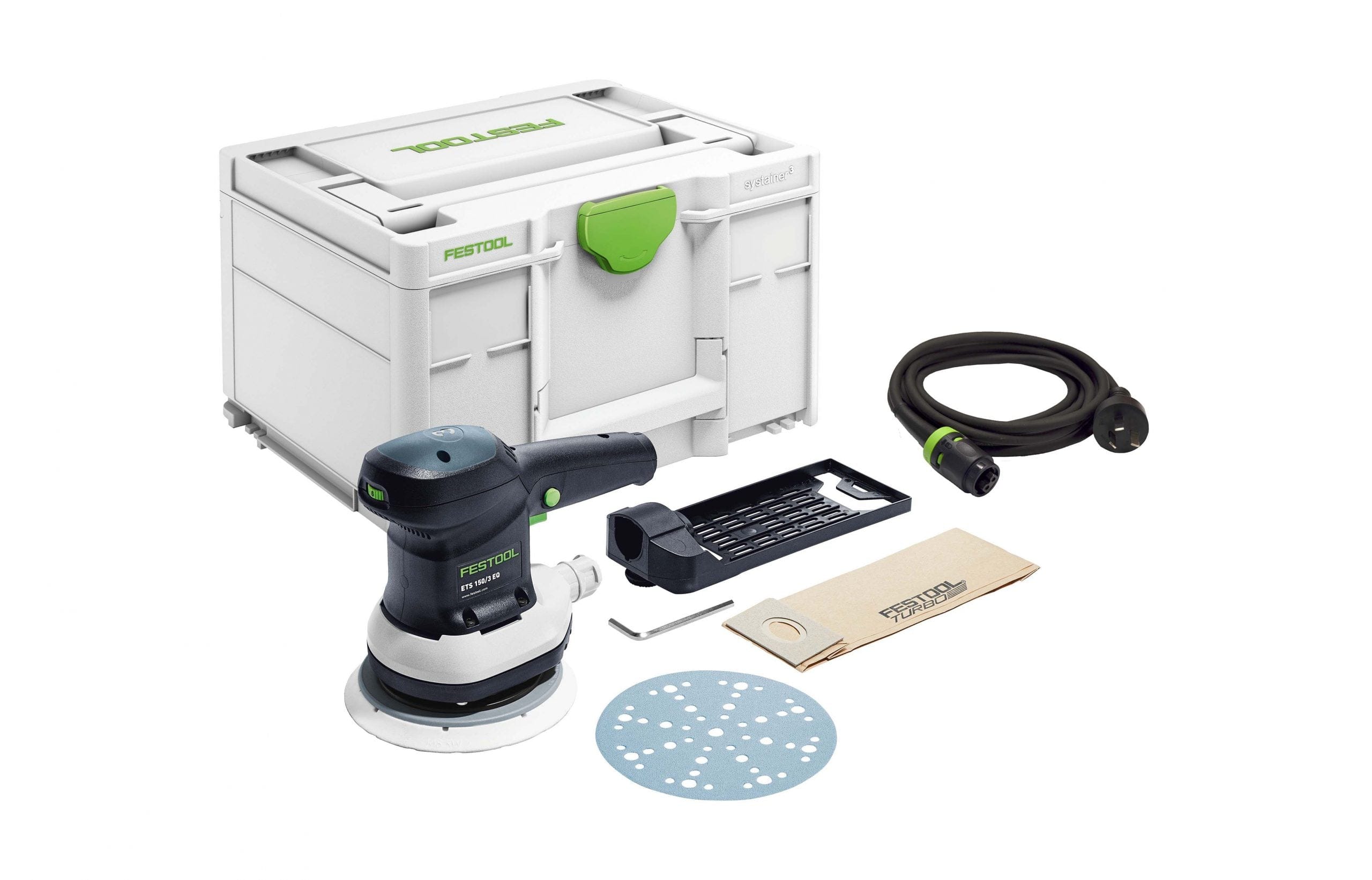 150mm (6") 310W 3mm Random Orbital Sander in Systainer ETS 150/3 EQ-Plus 576076 By Festool