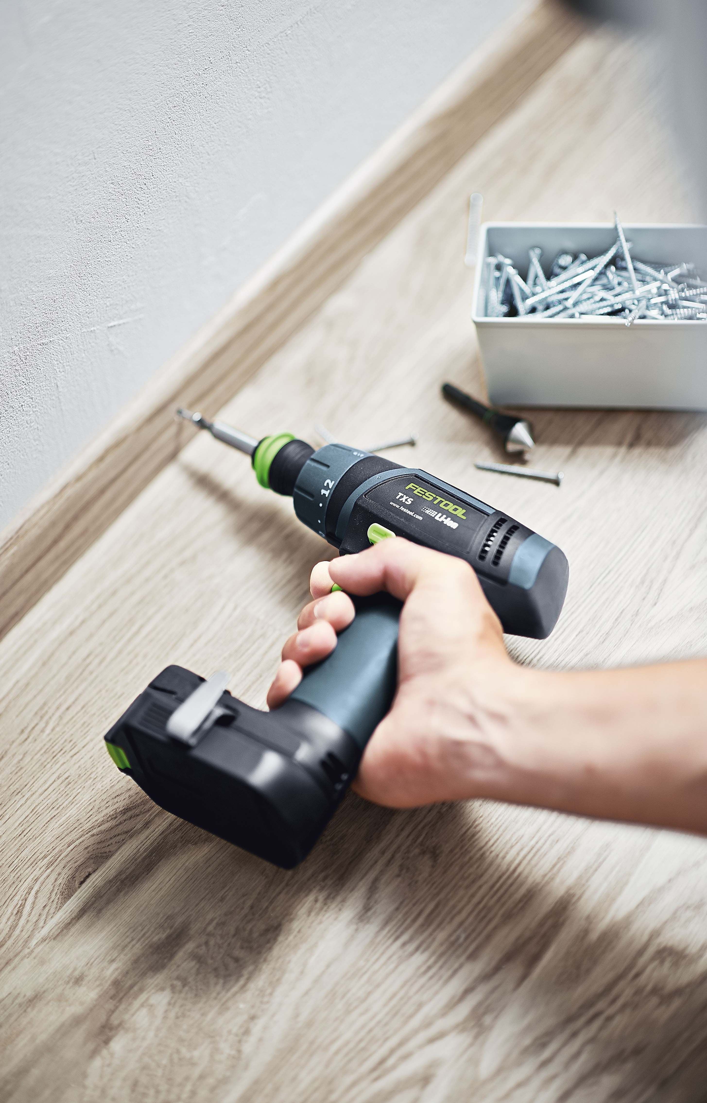 TXS 10.8V Mini Cordless Drill 2.6Ah Set in Systainer 576104 by Festool