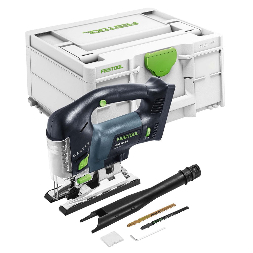 Festool 18V Cordless Carvex D Handle Jigsaw Basic In Systainer PSBC 420 576530