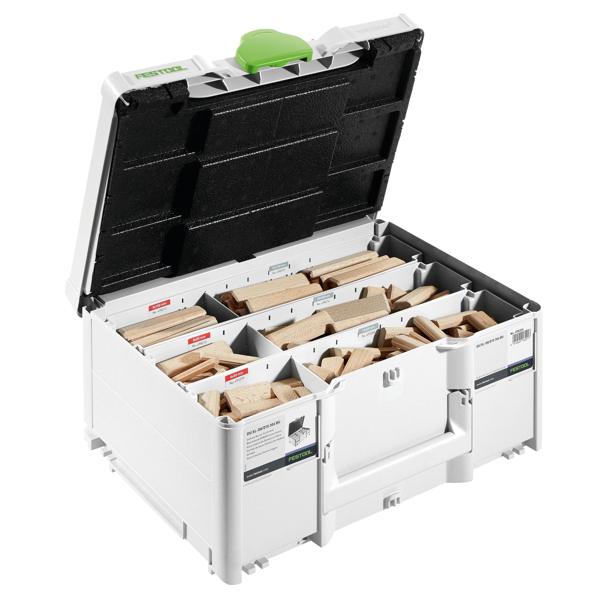 Beech Tenon 8mm / 10mm Starter Systainer Set for DF 700 576791 by Festool