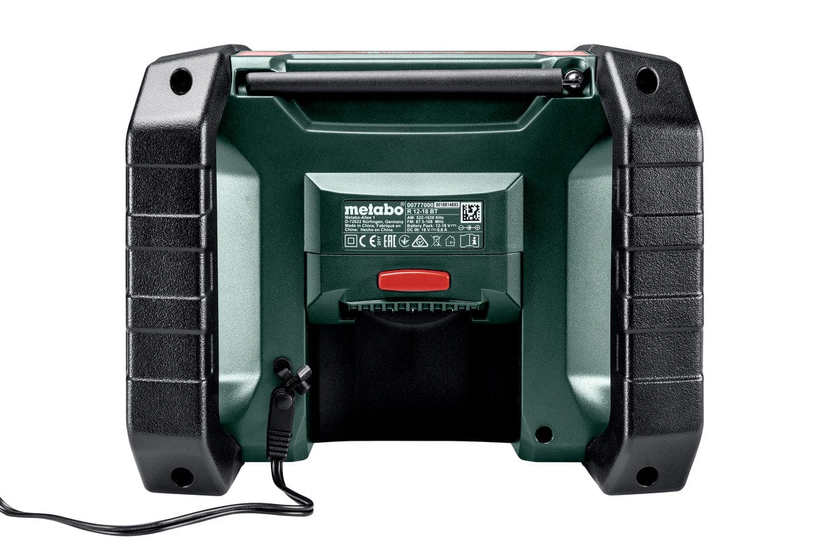 12V-18V Worksite Digital Radio R12-18DAB+BT (600778590) by Metabo