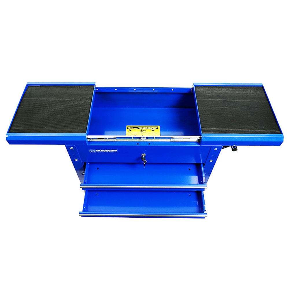 2 Drawer Tier Tool Cart Trolley with Lockable Sliding Top 6019T by Tradequip