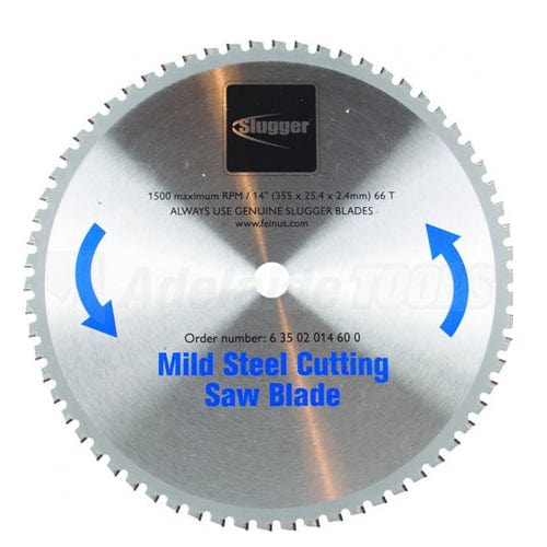 355mm (14") x 25.4mm x 66T Mild Steel Cold Metal Cutting Saw Blade MCBL14 by Slugger