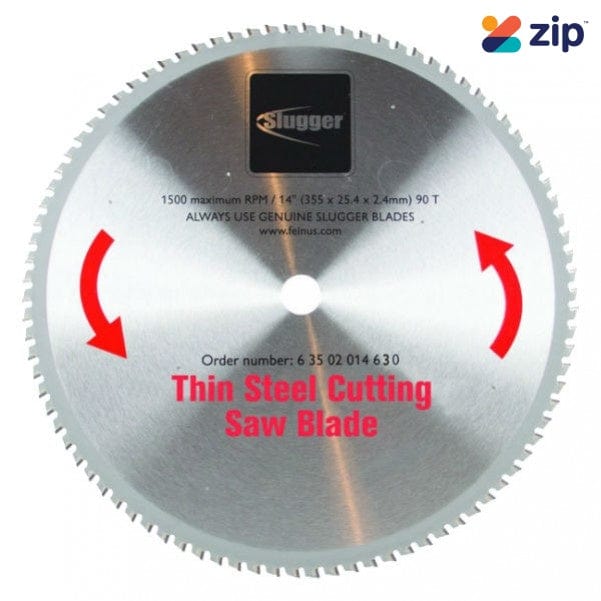 355mm (14") x 25.4 x 2.4mm x 90T Thin Steel Cold Metal Cutting Saw Blade 63502014630 by Slugger