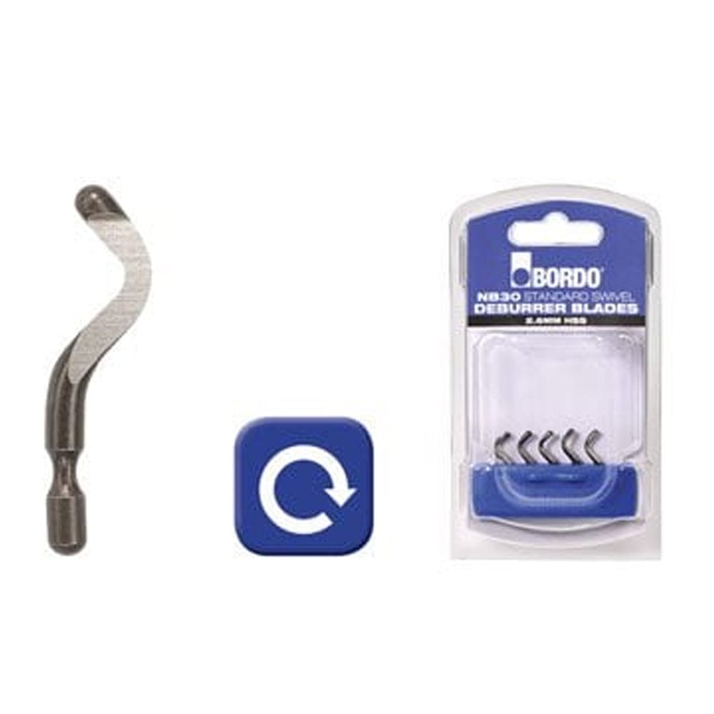 Deburrer NB30 HSS Swivel Blade Both Edges (5Pce) 6411-NB30S by Bordo