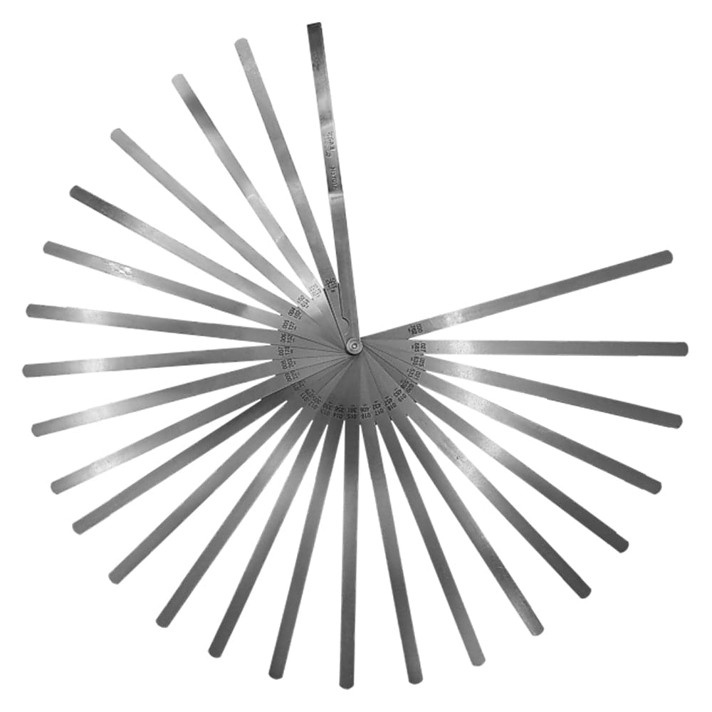 320mm 24 Blade Extra Long Imperial (with Metric Equivalent) Feeler Gauge Set 7012 by T&E Tools