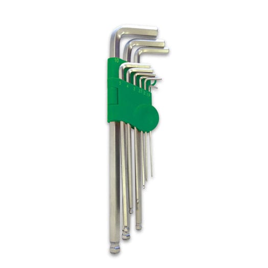 9Pce Imperial Long Ball Point Hex Key Set 70613 by Typhoon Tool