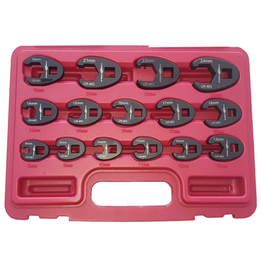 14Pce 1/2" Drive Metric Crowsfoot Spanner Set 73201 by Typhoon Tool