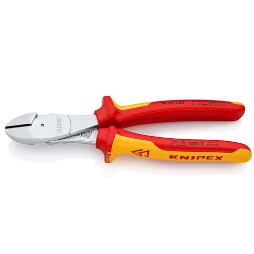 200mm Diagonal Cutting Pliers High Leverage 7406200 by Knipex
