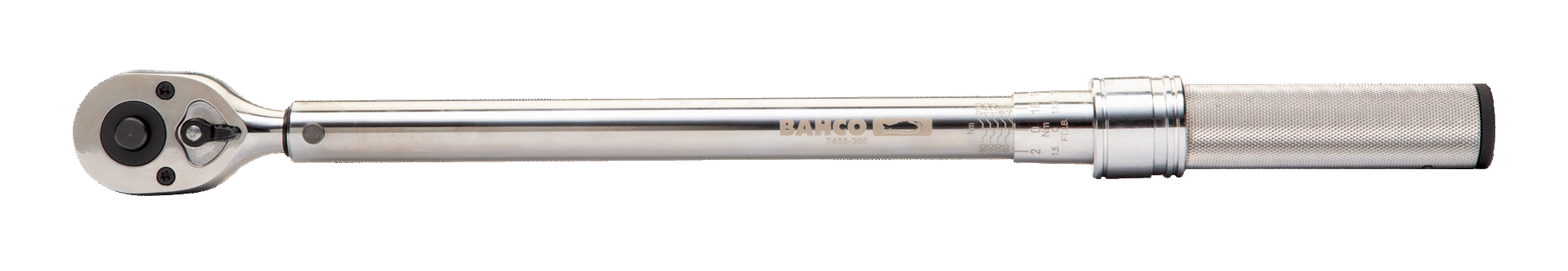 Torque Wrench Adjustable Click Wrench with Marked Scale and Fixed Ratchet Head Series 7455 by Bahco