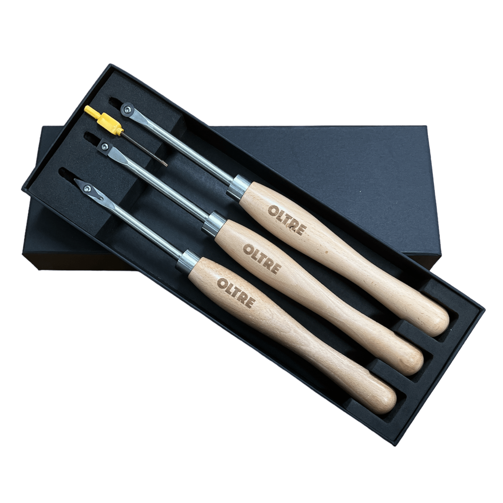 3Pce Woodturning Tool System & Carbide Insert Cutters by Oltre