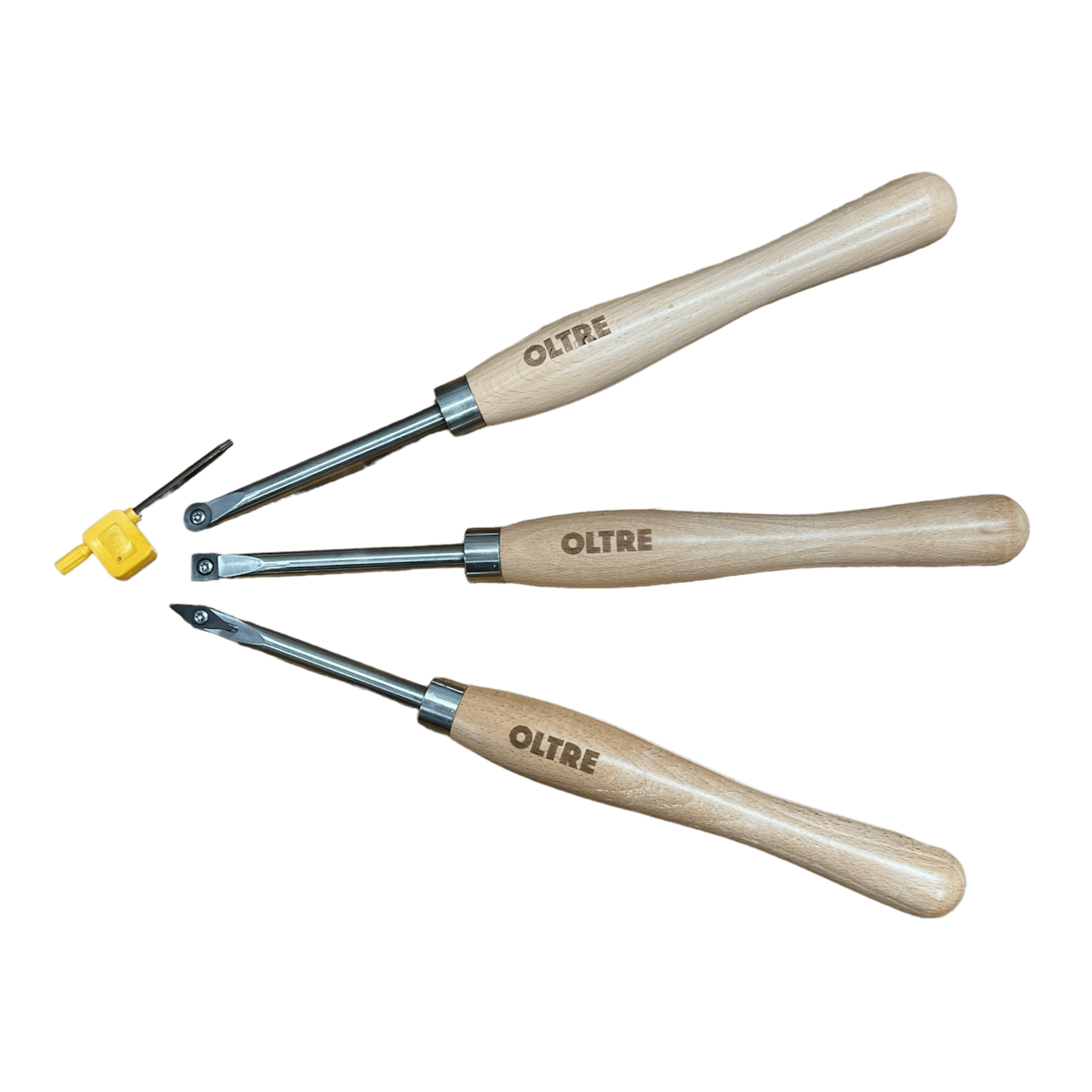 3Pce Woodturning Tool System & Carbide Insert Cutters by Oltre