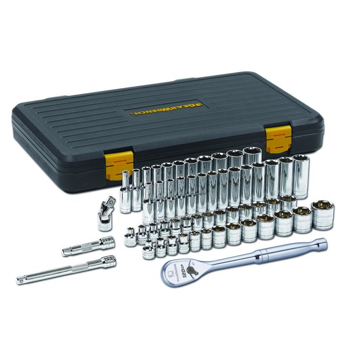 56 Pc 3/8" Drive 6 Point 120XP™ Standard & Deep SAE/Metric Mechanics Tool Set 80550P by GEARWRENCH