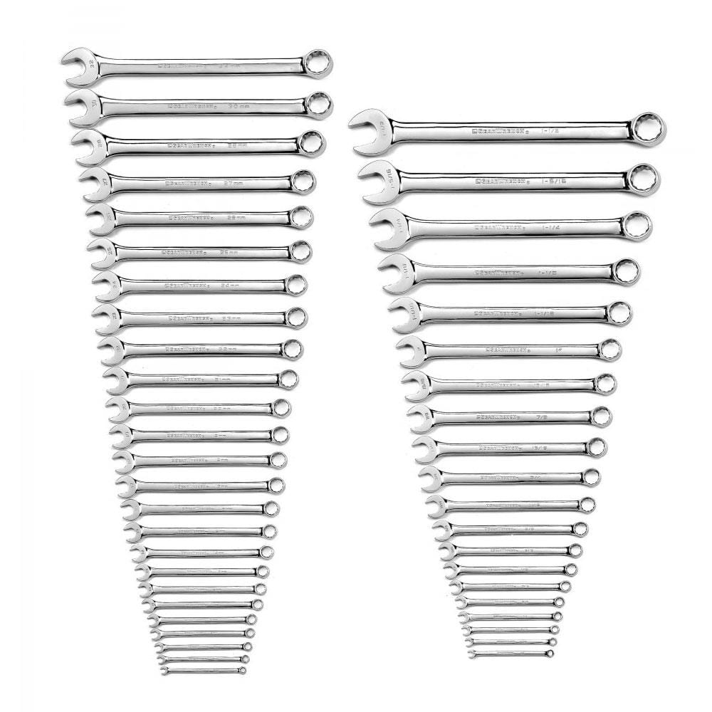 GEARWRENCH 44Pce 12 Point Long Pattern Combination Metric & SAE Wrench Set 81919