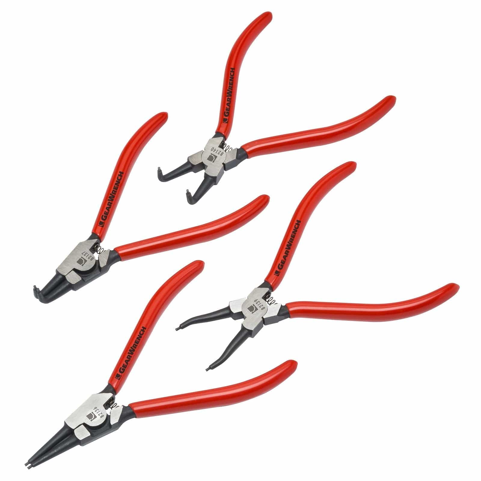 4Pce 7" Fixed Tip Internal & External Circlip / Snap Ring Plier Set 82150 by GEARWRENCH