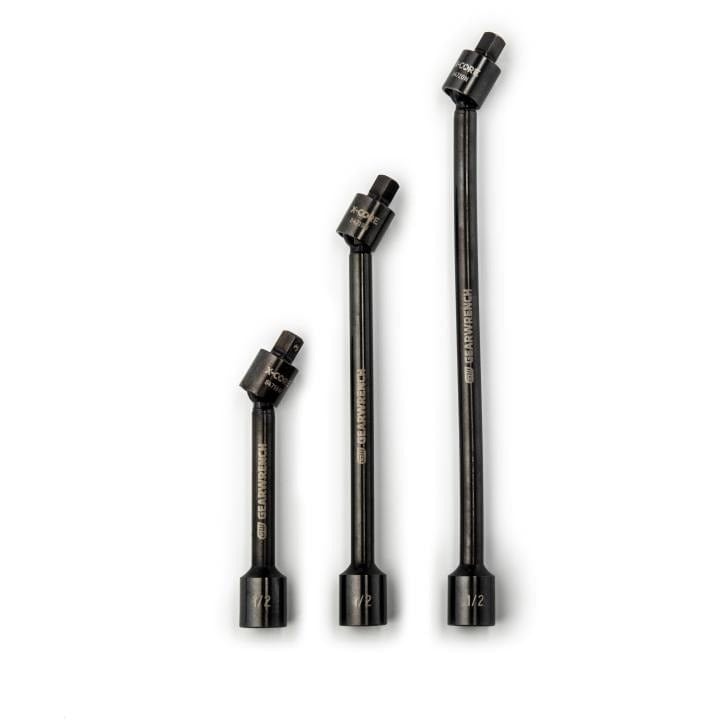 3Pc 1/2" Drive X-Core™ Pinless Universal Joint Impact Extension Set 6", 9" & 12" 84721N by GEARWRENCH