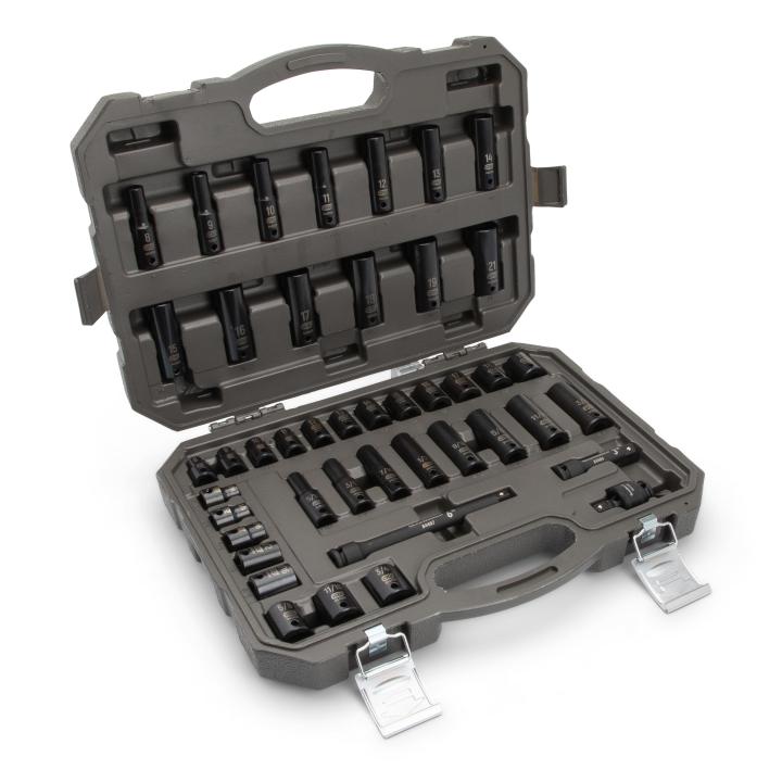 44 Pc 3/8” Drive 6 Point Standard & Deep Impact Metric & SAE Socket Set 84916N by GEARWRENCH