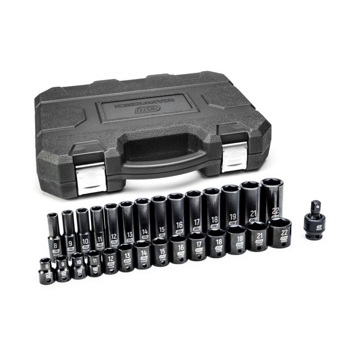 29 Pc 3/8” Drive 6 Point Standard & Deep Impact Metric Socket Set 84925N by GEARWRENCH