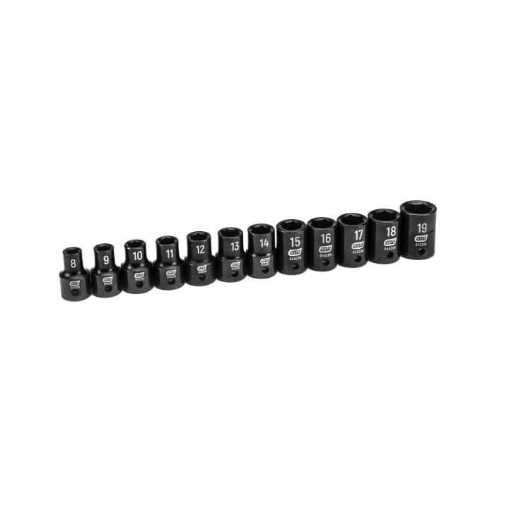 12 Pc 1/2” Drive 6 Point Standard Impact Metric Socket Set 84930N by GEARWRENCH