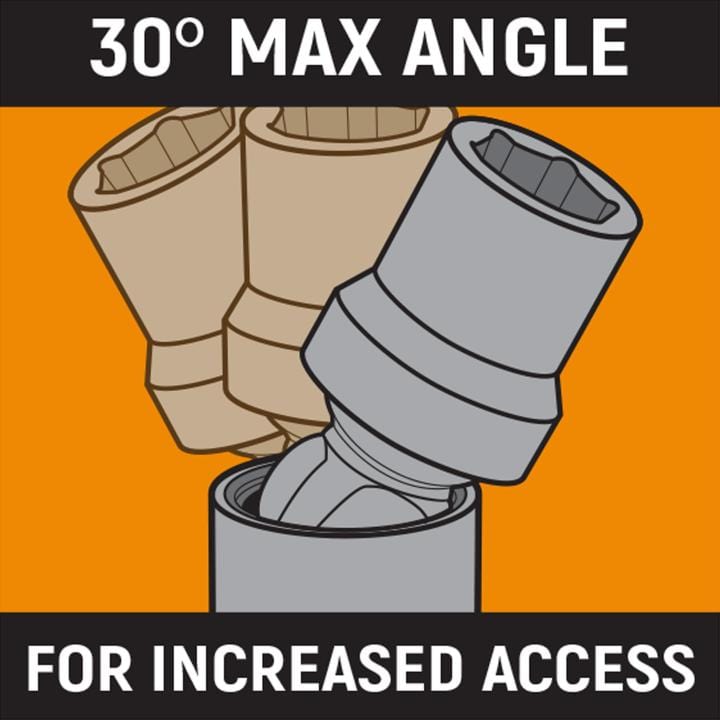 7 Pc 3/8" Drive 6 Point X-Core™ Pinless Universal Impact Metric Extension Socket Set 84980 by GEARWRENCH