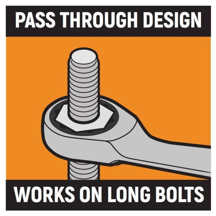 9 Pc 72-Tooth 12 Point XL GearBox™ Double Box Ratcheting SAE Wrench Set 85998 by GEARWRENCH