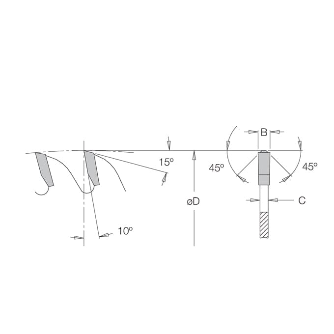 300mm x 30mm x 96T Triple Chip Panel Saw Blade 866.300.096.30 by Frezite