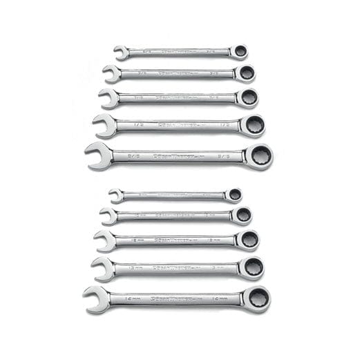 10Pce Combination Ratcheting Wrench Set SAE/Metric 9418 by GEARWRENCH