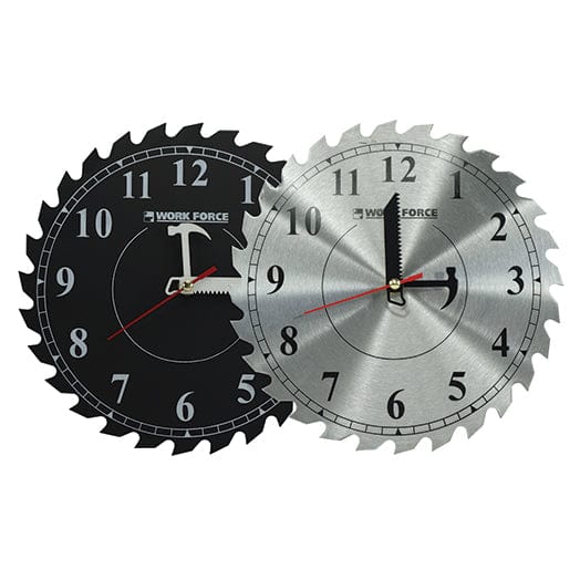 Black/Silver Saw Blade Wall Clock Each 96002 by Medalist