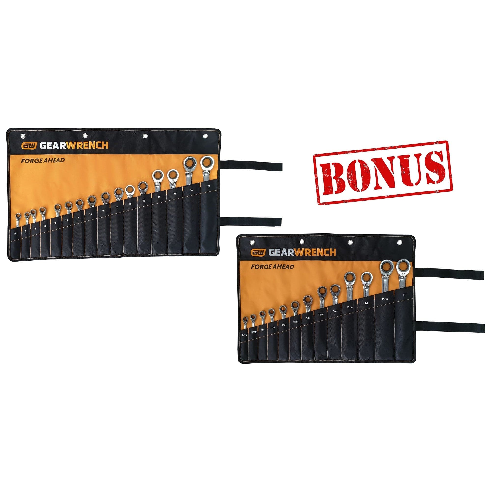 *Limited Edition* 16Pce Metric Reversible Ratcheting Spanner Set + Bonus 13Pce SAE Set 9602RNG by GEARWRENCH