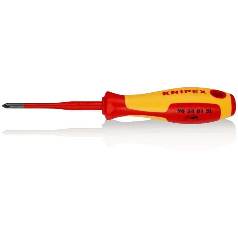 187mm PH1 Cross Recessed Screwdriver (Slim) 982401SL by Knipex