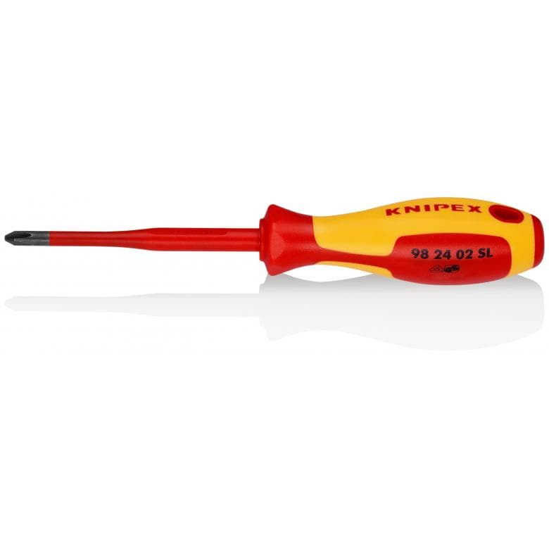 212mm PH2 Cross Recessed Screwdriver (Slim) 982402SL by Knipex