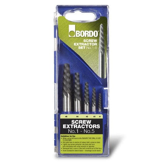 5Pce 1-5 Screw Extractor Set 9900-SM1 by Bordo
