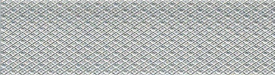1m x 38mm x 1mm Embossed Silver Aluminium Edging U/G Per Metre A9 by Gildo Profilati