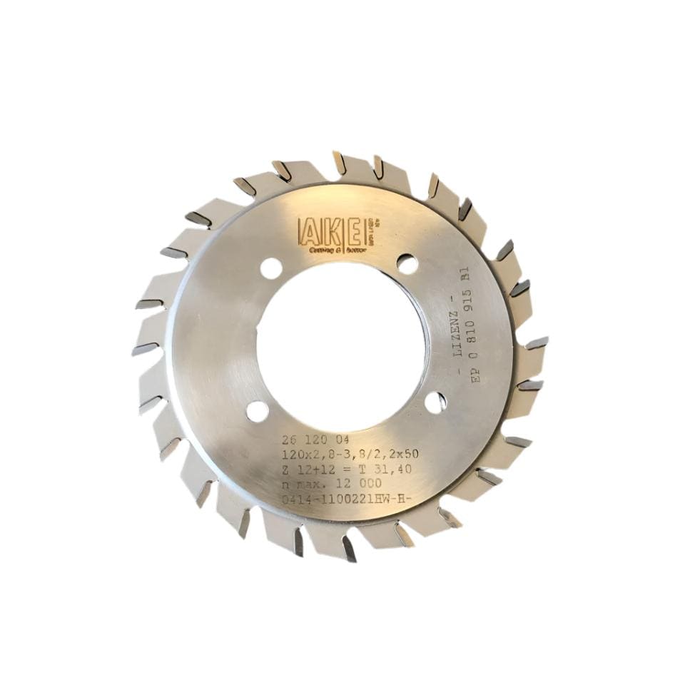 AKE 120mm x 50mm x 24TPI (12+12) Circular Scoring Saw Blade Suit Altendorf Rapido Split Scribe 002612004