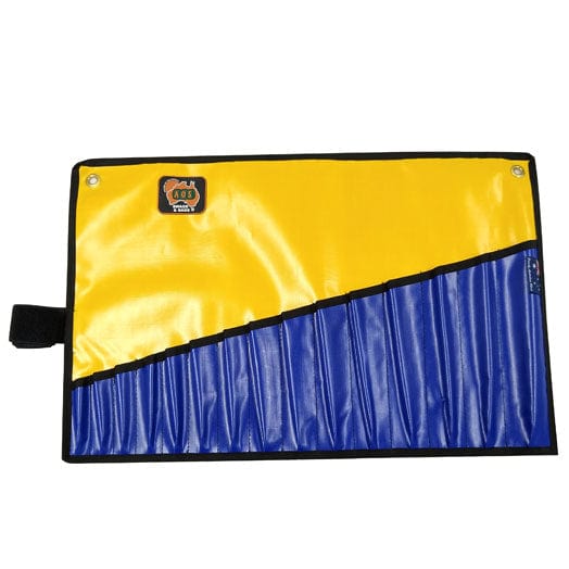 Medium Yellow / Blue 16 Pocket Spanner Roll AOSROLLSP02YB by AOS