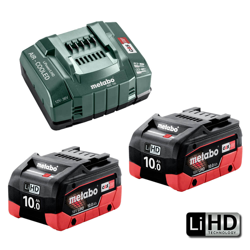 18V 10.0Ah Fast Charger Starter Kit (AU62738110) by Metabo