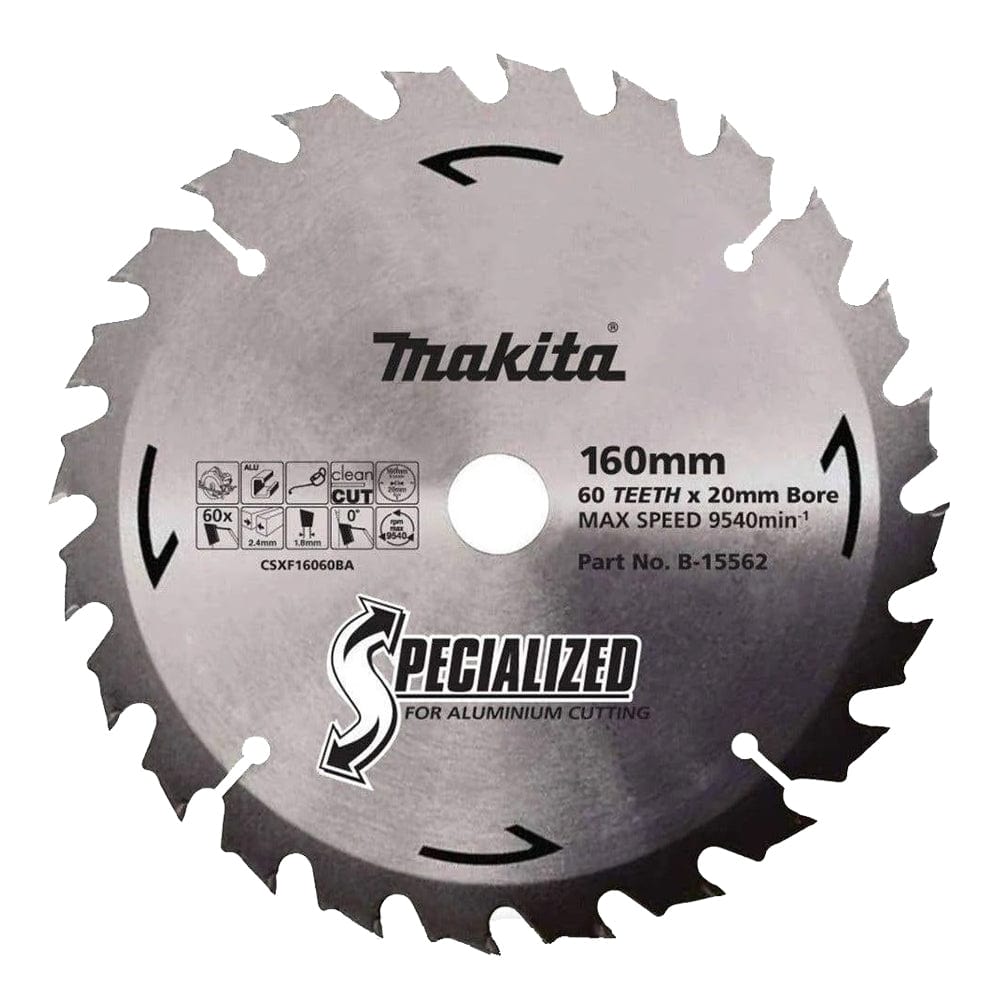 Makita 160mm x 20mm x 60T TCT Aluminium Cut Elite Specialized Saw Blade B-15562